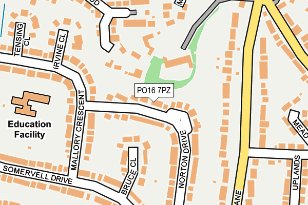 PO16 7PZ map - OS OpenMap – Local (Ordnance Survey) PO16 7PZ map - OS OpenMap – Local (Ordnance Survey)