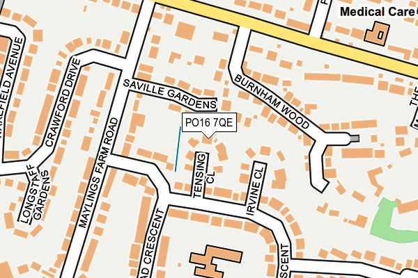 PO16 7QE map - OS OpenMap – Local (Ordnance Survey) PO16 7QE map - OS OpenMap – Local (Ordnance Survey)