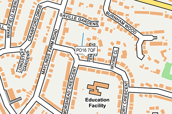 PO16 7QF map - OS OpenMap – Local (Ordnance Survey) PO16 7QF map - OS OpenMap – Local (Ordnance Survey)