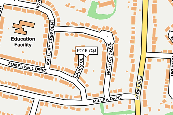 PO16 7QJ map - OS OpenMap – Local (Ordnance Survey) PO16 7QJ map - OS OpenMap – Local (Ordnance Survey)