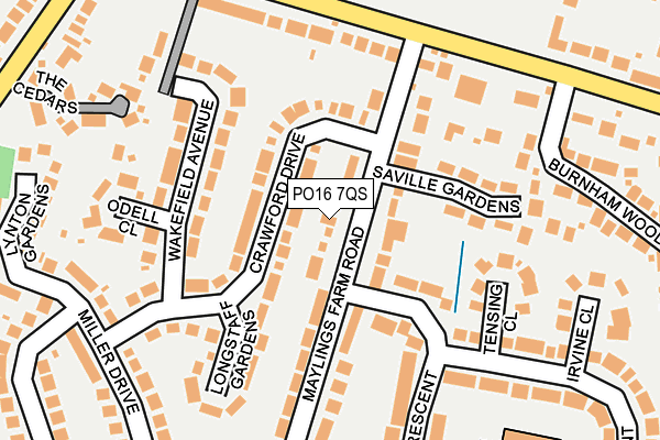 PO16 7QS map - OS OpenMap – Local (Ordnance Survey) PO16 7QS map - OS OpenMap – Local (Ordnance Survey)
