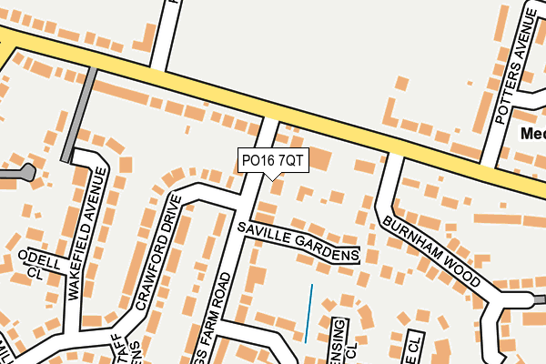 PO16 7QT map - OS OpenMap – Local (Ordnance Survey) PO16 7QT map - OS OpenMap – Local (Ordnance Survey)