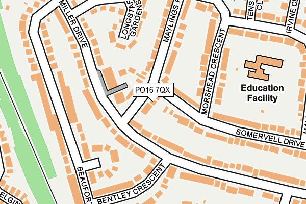 PO16 7QX map - OS OpenMap – Local (Ordnance Survey) PO16 7QX map - OS OpenMap – Local (Ordnance Survey)