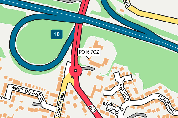 PO16 7QZ map - OS OpenMap – Local (Ordnance Survey) PO16 7QZ map - OS OpenMap – Local (Ordnance Survey)