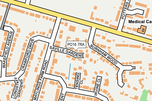 PO16 7RA map - OS OpenMap – Local (Ordnance Survey) PO16 7RA map - OS OpenMap – Local (Ordnance Survey)