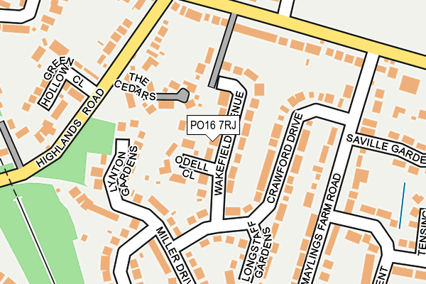 PO16 7RJ map - OS OpenMap – Local (Ordnance Survey) PO16 7RJ map - OS OpenMap – Local (Ordnance Survey)