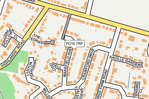 PO16 7RP map - OS OpenMap – Local (Ordnance Survey) PO16 7RP map - OS OpenMap – Local (Ordnance Survey)