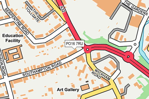 PO16 7RU map - OS OpenMap – Local (Ordnance Survey) PO16 7RU map - OS OpenMap – Local (Ordnance Survey)