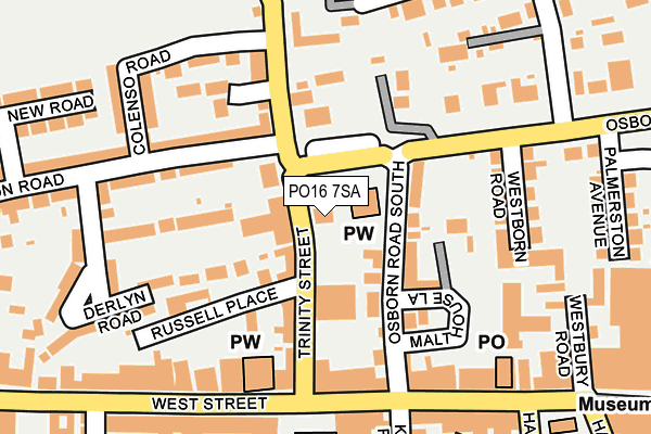 PO16 7SA map - OS OpenMap – Local (Ordnance Survey) PO16 7SA map - OS OpenMap – Local (Ordnance Survey)