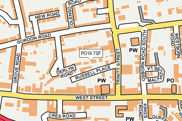 PO16 7SF map - OS OpenMap – Local (Ordnance Survey) PO16 7SF map - OS OpenMap – Local (Ordnance Survey)