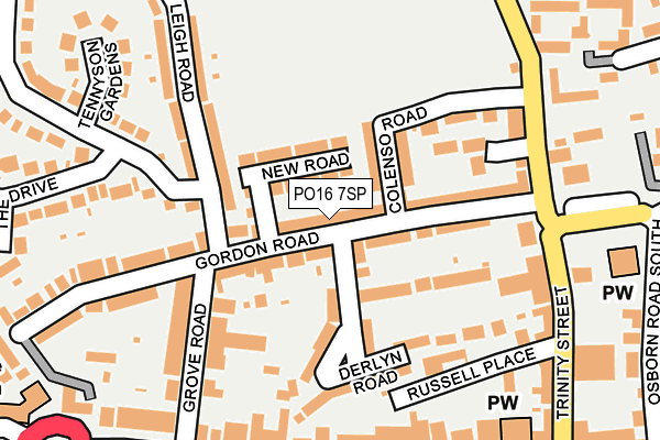PO16 7SP map - OS OpenMap – Local (Ordnance Survey) PO16 7SP map - OS OpenMap – Local (Ordnance Survey)