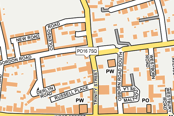 PO16 7SQ map - OS OpenMap – Local (Ordnance Survey) PO16 7SQ map - OS OpenMap – Local (Ordnance Survey)