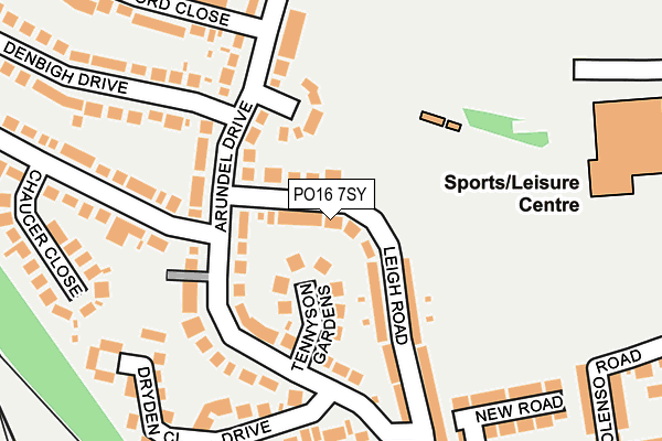 PO16 7SY map - OS OpenMap – Local (Ordnance Survey) PO16 7SY map - OS OpenMap – Local (Ordnance Survey)