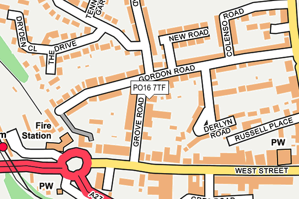 PO16 7TF map - OS OpenMap – Local (Ordnance Survey) PO16 7TF map - OS OpenMap – Local (Ordnance Survey)