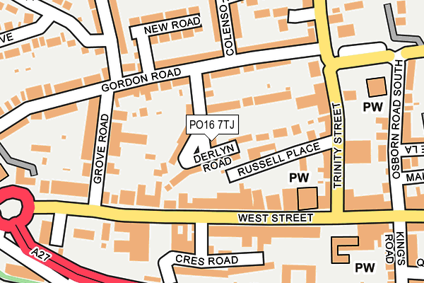 PO16 7TJ map - OS OpenMap – Local (Ordnance Survey) PO16 7TJ map - OS OpenMap – Local (Ordnance Survey)