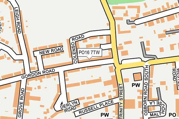 PO16 7TW map - OS OpenMap – Local (Ordnance Survey) PO16 7TW map - OS OpenMap – Local (Ordnance Survey)
