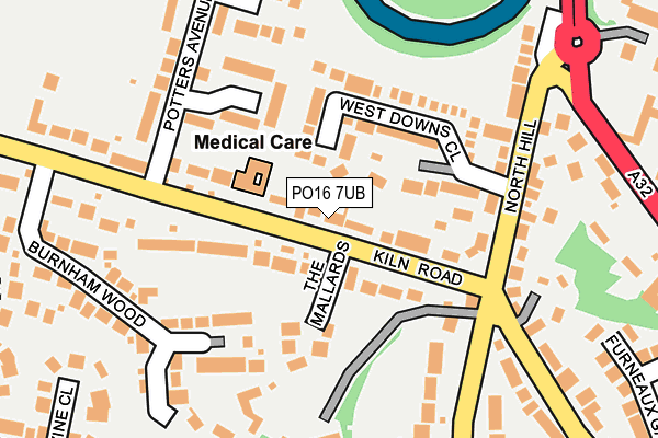 PO16 7UB map - OS OpenMap – Local (Ordnance Survey) PO16 7UB map - OS OpenMap – Local (Ordnance Survey)