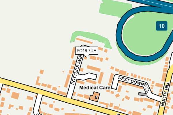 PO16 7UE map - OS OpenMap – Local (Ordnance Survey) PO16 7UE map - OS OpenMap – Local (Ordnance Survey)