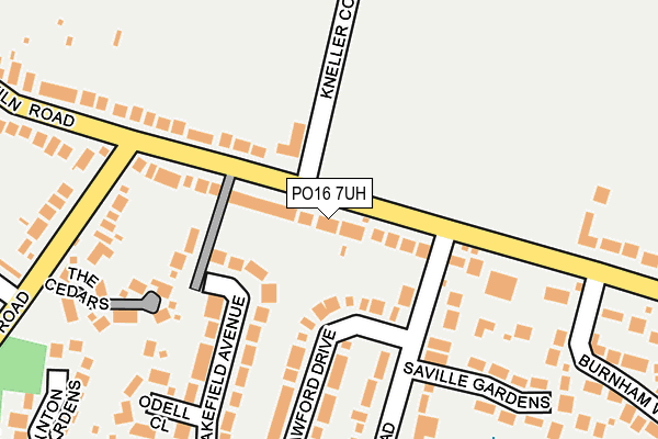 PO16 7UH map - OS OpenMap – Local (Ordnance Survey) PO16 7UH map - OS OpenMap – Local (Ordnance Survey)