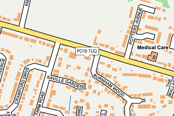 PO16 7UQ map - OS OpenMap – Local (Ordnance Survey) PO16 7UQ map - OS OpenMap – Local (Ordnance Survey)