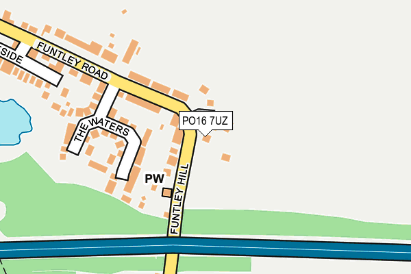 PO16 7UZ map - OS OpenMap – Local (Ordnance Survey) PO16 7UZ map - OS OpenMap – Local (Ordnance Survey)