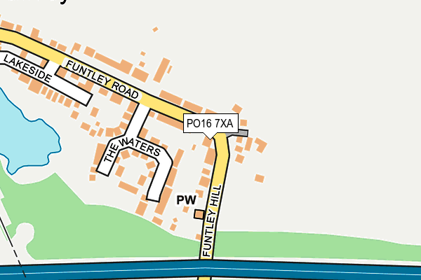 PO16 7XA map - OS OpenMap – Local (Ordnance Survey) PO16 7XA map - OS OpenMap – Local (Ordnance Survey)