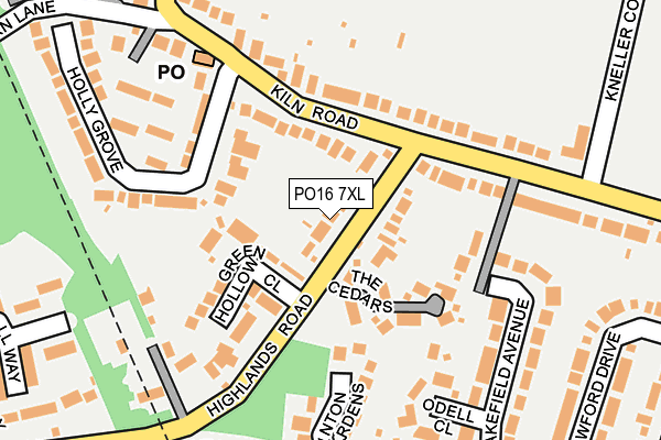 PO16 7XL map - OS OpenMap – Local (Ordnance Survey) PO16 7XL map - OS OpenMap – Local (Ordnance Survey)