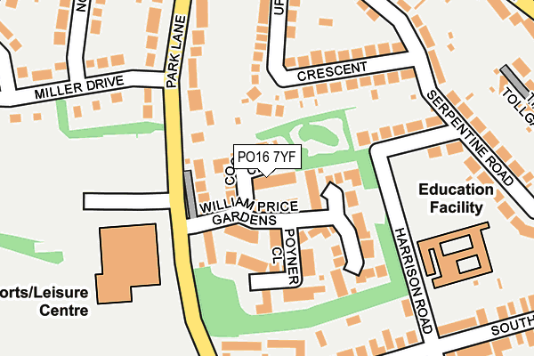 PO16 7YF map - OS OpenMap – Local (Ordnance Survey) PO16 7YF map - OS OpenMap – Local (Ordnance Survey)