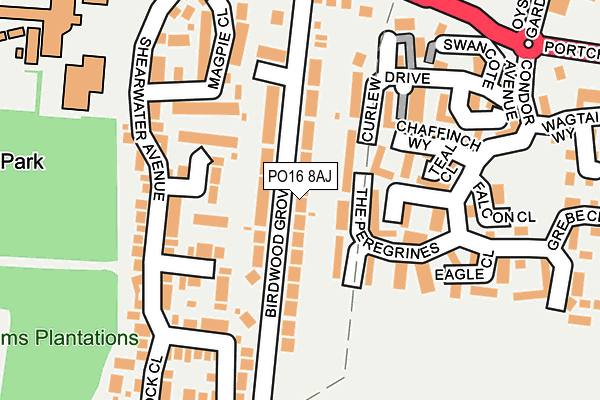 PO16 8AJ map - OS OpenMap – Local (Ordnance Survey) PO16 8AJ map - OS OpenMap – Local (Ordnance Survey)