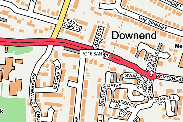 PO16 8AN map - OS OpenMap – Local (Ordnance Survey) PO16 8AN map - OS OpenMap – Local (Ordnance Survey)