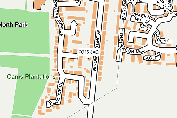 PO16 8AQ map - OS OpenMap – Local (Ordnance Survey) PO16 8AQ map - OS OpenMap – Local (Ordnance Survey)