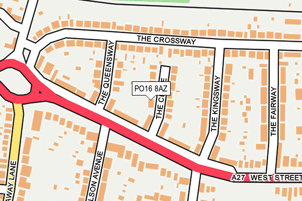 PO16 8AZ map - OS OpenMap – Local (Ordnance Survey) PO16 8AZ map - OS OpenMap – Local (Ordnance Survey)