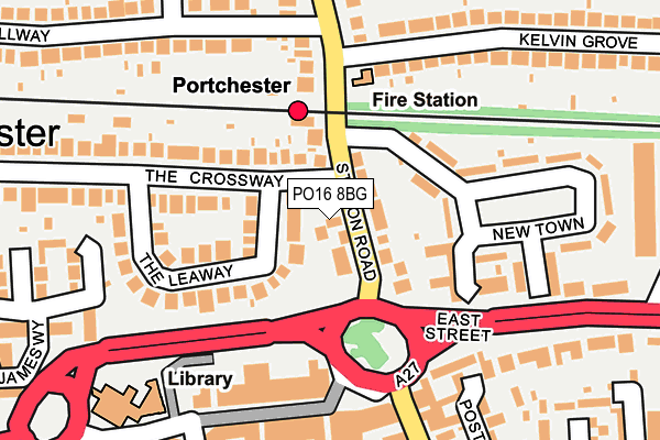 PO16 8BG map - OS OpenMap – Local (Ordnance Survey) PO16 8BG map - OS OpenMap – Local (Ordnance Survey)