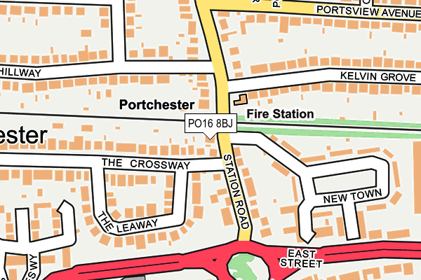 PO16 8BJ map - OS OpenMap – Local (Ordnance Survey) PO16 8BJ map - OS OpenMap – Local (Ordnance Survey)