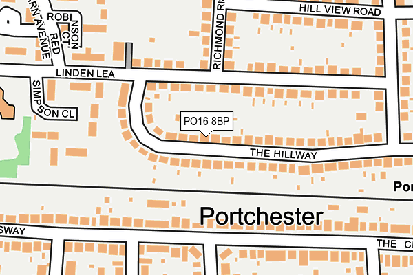 PO16 8BP map - OS OpenMap – Local (Ordnance Survey) PO16 8BP map - OS OpenMap – Local (Ordnance Survey)
