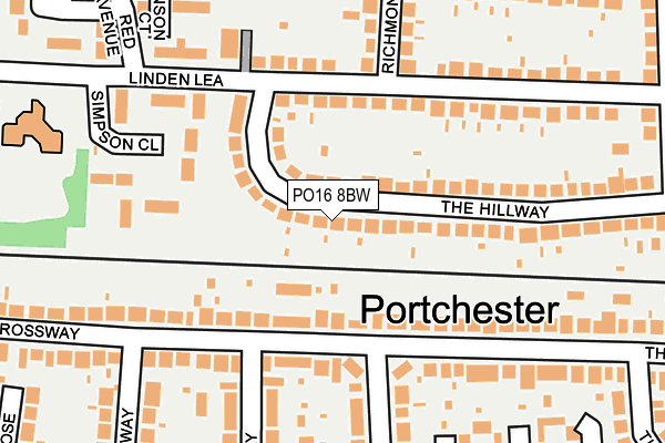 PO16 8BW map - OS OpenMap – Local (Ordnance Survey) PO16 8BW map - OS OpenMap – Local (Ordnance Survey)