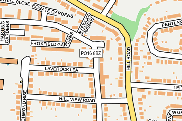 PO16 8BZ map - OS OpenMap – Local (Ordnance Survey) PO16 8BZ map - OS OpenMap – Local (Ordnance Survey)