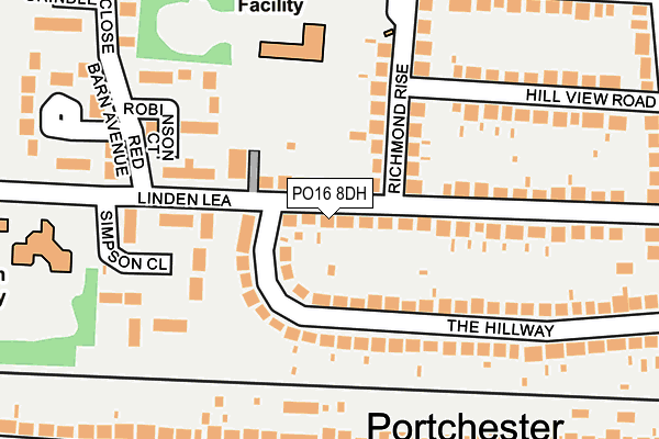 PO16 8DH map - OS OpenMap – Local (Ordnance Survey) PO16 8DH map - OS OpenMap – Local (Ordnance Survey)