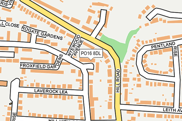 PO16 8DL map - OS OpenMap – Local (Ordnance Survey)