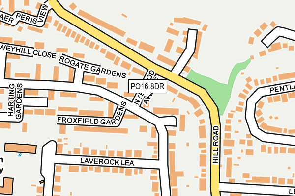 PO16 8DR map - OS OpenMap – Local (Ordnance Survey) PO16 8DR map - OS OpenMap – Local (Ordnance Survey)