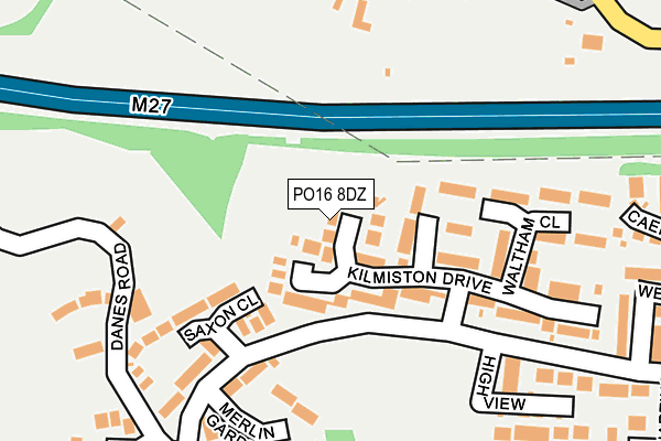 PO16 8DZ map - OS OpenMap – Local (Ordnance Survey) PO16 8DZ map - OS OpenMap – Local (Ordnance Survey)