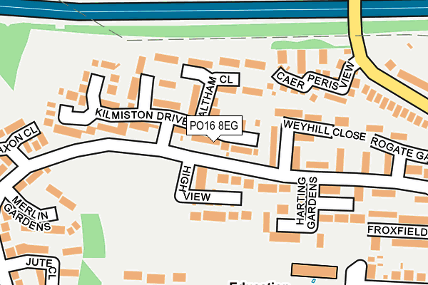 PO16 8EG map - OS OpenMap – Local (Ordnance Survey) PO16 8EG map - OS OpenMap – Local (Ordnance Survey)