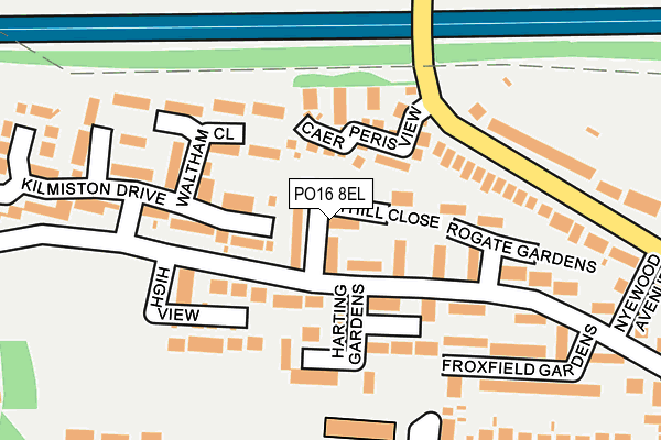 PO16 8EL map - OS OpenMap – Local (Ordnance Survey) PO16 8EL map - OS OpenMap – Local (Ordnance Survey)