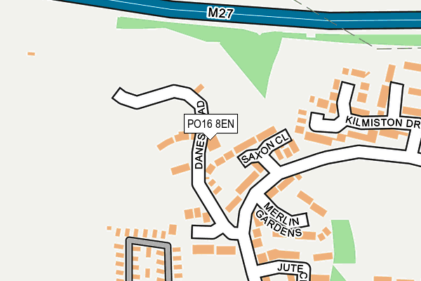 PO16 8EN map - OS OpenMap – Local (Ordnance Survey) PO16 8EN map - OS OpenMap – Local (Ordnance Survey)