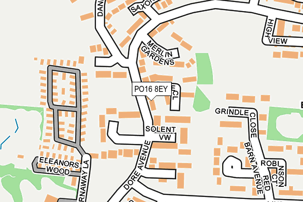 PO16 8EY map - OS OpenMap – Local (Ordnance Survey) PO16 8EY map - OS OpenMap – Local (Ordnance Survey)