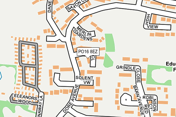 PO16 8EZ map - OS OpenMap – Local (Ordnance Survey) PO16 8EZ map - OS OpenMap – Local (Ordnance Survey)