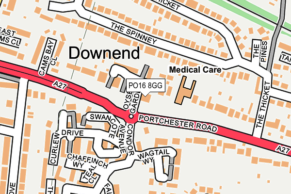 PO16 8GG map - OS OpenMap – Local (Ordnance Survey) PO16 8GG map - OS OpenMap – Local (Ordnance Survey)