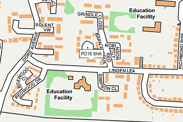 PO16 8HA map - OS OpenMap – Local (Ordnance Survey) PO16 8HA map - OS OpenMap – Local (Ordnance Survey)