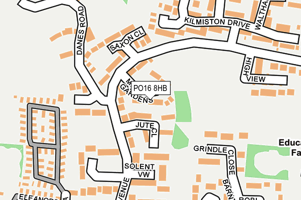 PO16 8HB map - OS OpenMap – Local (Ordnance Survey) PO16 8HB map - OS OpenMap – Local (Ordnance Survey)