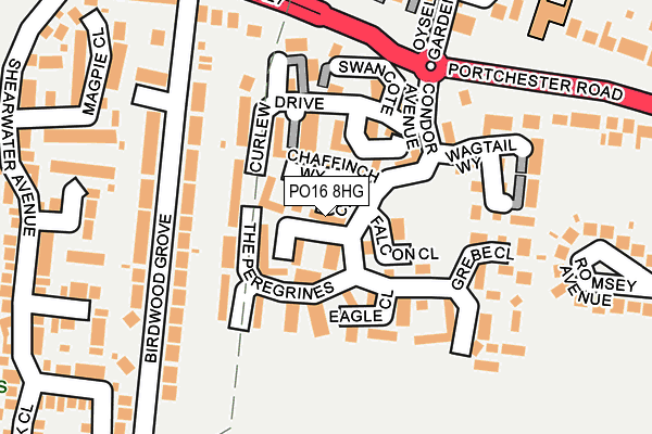 PO16 8HG map - OS OpenMap – Local (Ordnance Survey) PO16 8HG map - OS OpenMap – Local (Ordnance Survey)
